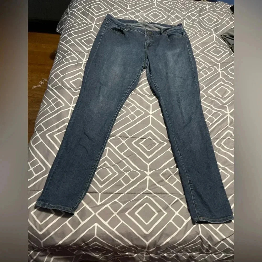 TORRID Jeans Women's We Swear by the Fit Blue Denim Ankle Skinny Plus Size 16 T
